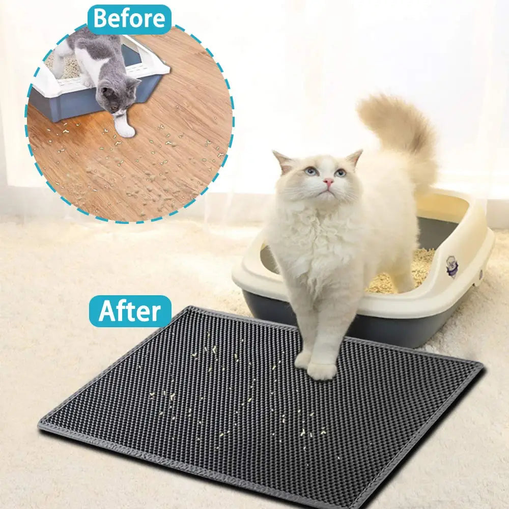 Pet Cat Litter Mat Waterproof Double Layer